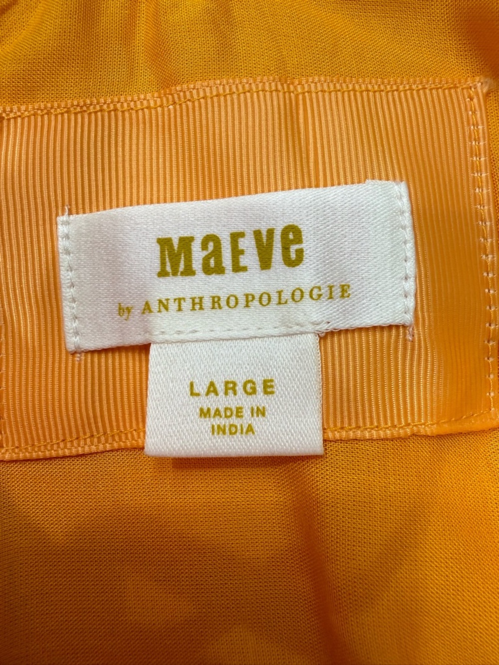 NWOT Maeve Sunrise Ruffle V-Neck Mini Dress - Yellow L - Picture 9 of 13